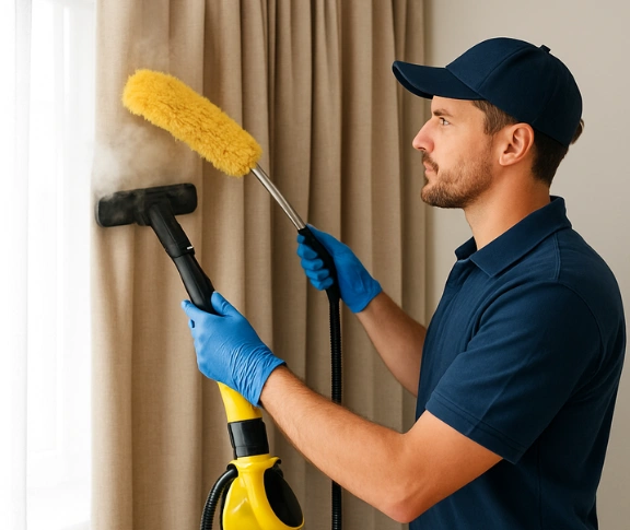 Trusted drapes cleaning technician Matty Curtain Cleaning woody-point QLD