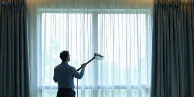 Commercial drapes cleaning service woody-point hotels offices