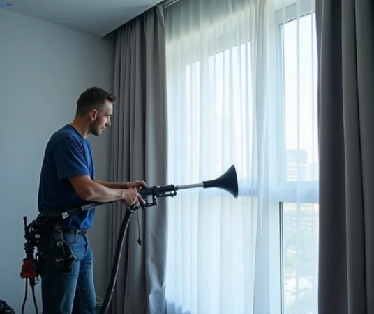 Professional drapes cleaning process tools Matty Curtain Cleaning woody-point