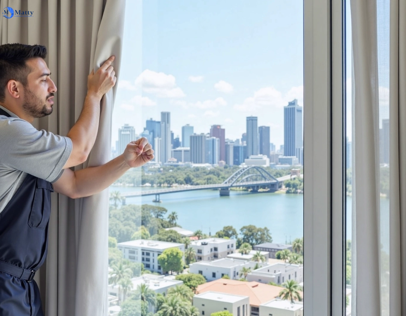 Professional curtain steam cleaning service woody-point QLD by Matty Curtain Cleaning